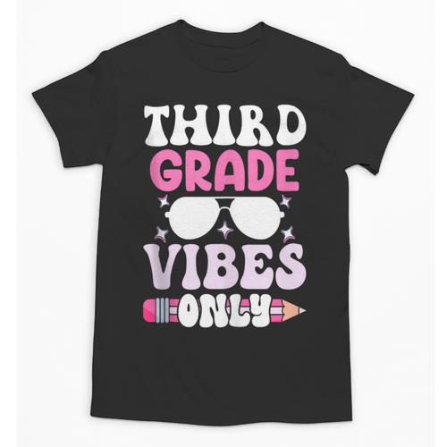 Third Grade 3rd Vibes Only Back To School Student Girl Unisex T-Shirt - Savourry