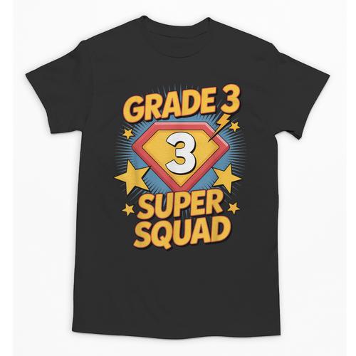 Third Grade Superhero Squad 3rd Year Kids Back To School Unisex T-Shirt - Savourry
