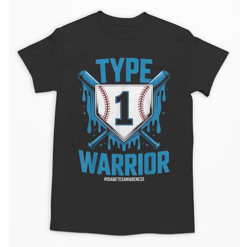 Type 1 Warrior Diabetes Awareness Baseball Enthusiasts Unisex T-Shirt - Sportilla