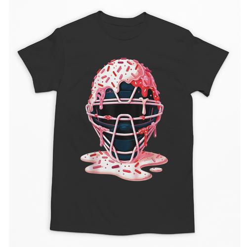 Valentine Baseball Catcher Mask Ice Cream Drip Tee For Boys Unisex T-Shirt - Sportilla