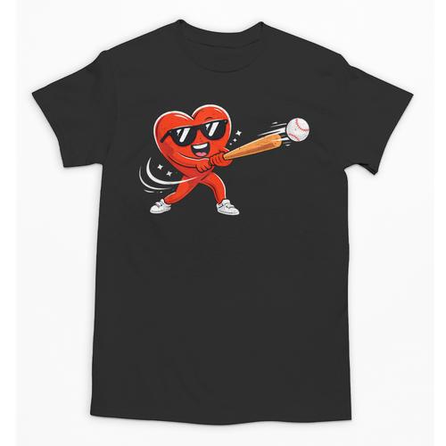 Valentine Baseball Heart Sport Valentines Day Men Boys Kids Unisex T-Shirt - Sportilla