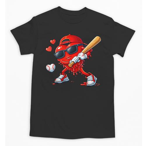 Valentine Baseball Heart Sports Love Valentines Day Boys Unisex T-Shirt - Sportilla