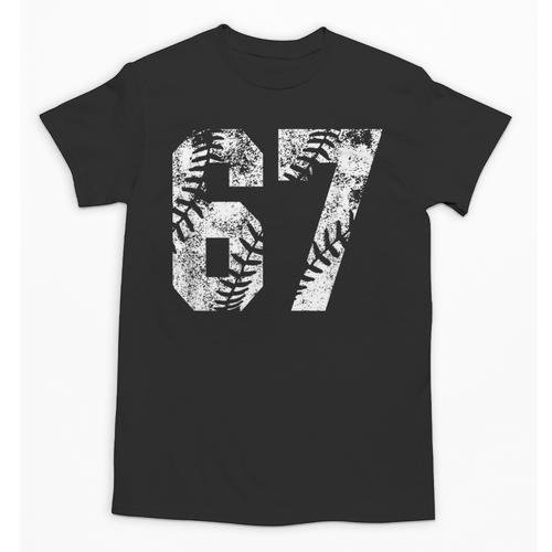 Vintage Baseball Number 67 Jersey Player Uniform Unisex T-Shirt - Sportilla