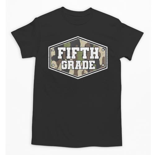 Vintage Fifth Grade Old Camo Back To School Boys 5th Grade Unisex T-Shirt - Savourry