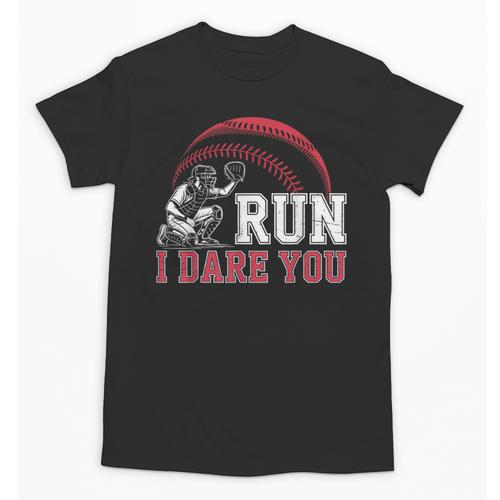 Vintage Humor Baseball Apparel Run I Dare You Unisex T-Shirt - Sportilla
