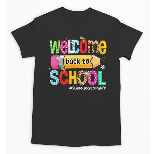 Welcome Back To School School Secretary Life Leopard Unisex T-Shirt - Savourry
