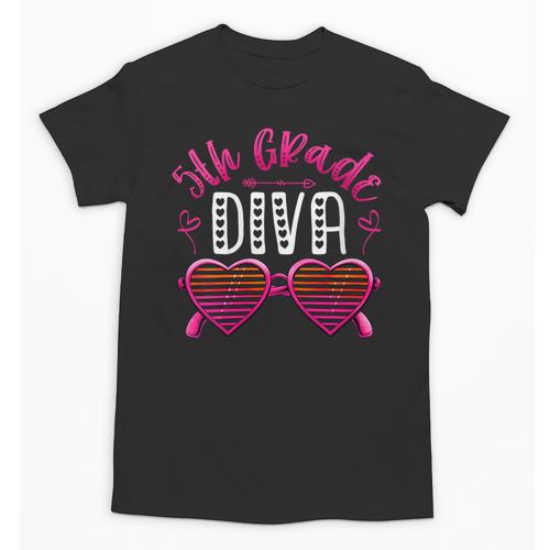 Women's 5th Grade Diva Back To School Fifth Grade For Girls Unisex T-Shirt - Savourry