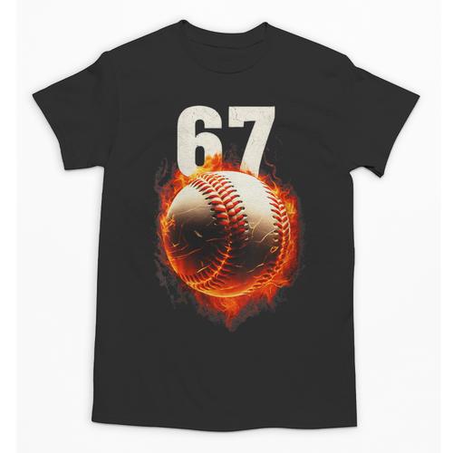 Women's 67 Baseball Boys Birthday Teens Six Seven Brainrot Unisex T-Shirt - Sportilla