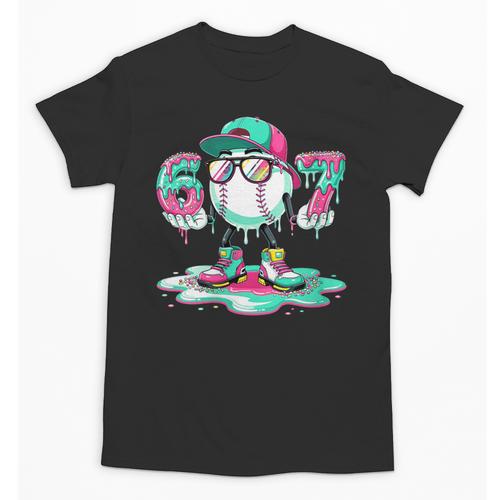 Women's 67 Meme Six Seven 6 7 Meme Baseball Ice Cream Drip Unisex T-Shirt - Sportilla