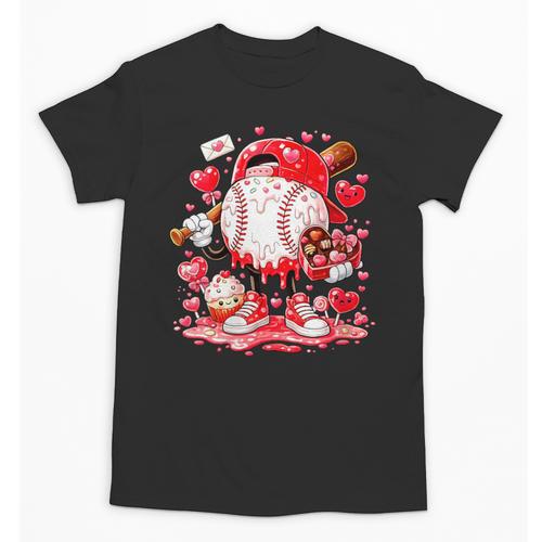 Women's Baseball Drip Ice Cream Boys Kids Youth Valentines Unisex T-Shirt - Sportilla