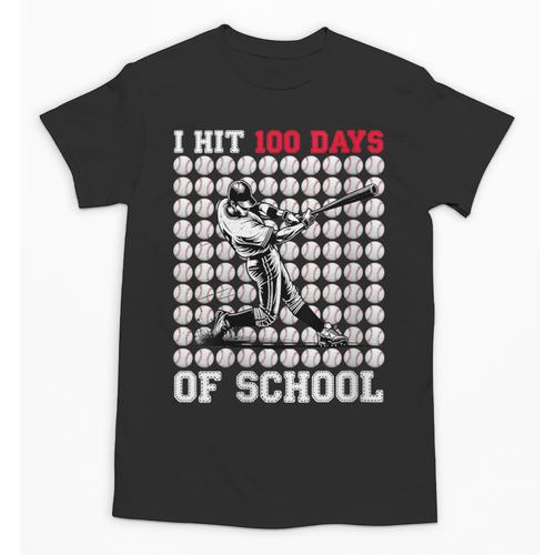 Women's I Hit 100 Days Of School Baseball 100th Day Boys Kids Unisex T-Shirt - Sportilla