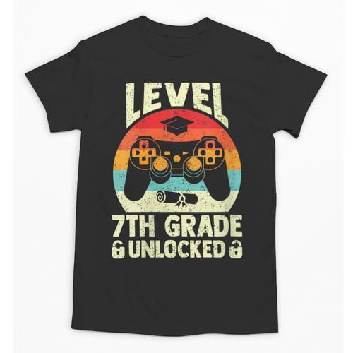 Women's Level 7th Grade Unlocked Back To School 7th Grade Boys Unisex T-Shirt - Savourry