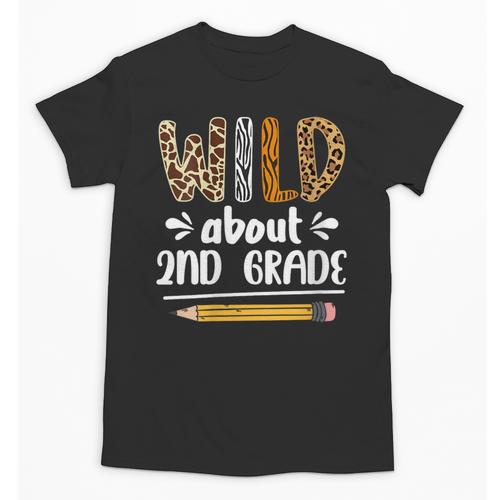 Women's Wild About 2nd Grade Kids Zoo Animal Lover Back To School Unisex T-Shirt - Savourry