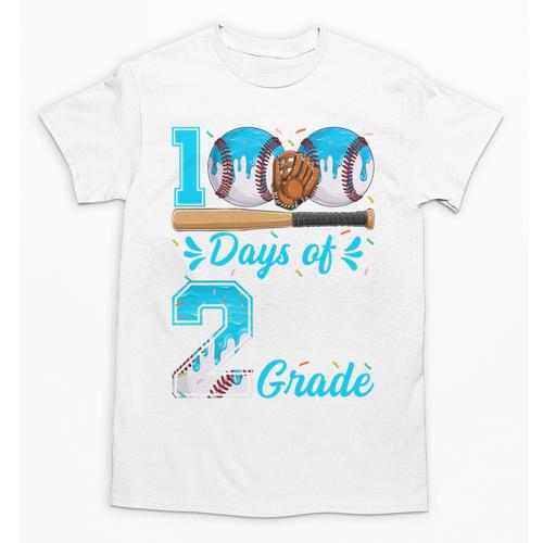 100 Days Of 2nd Grade Baseball 100th Day Of School Boys Kids Unisex T-Shirt - Sportilla
