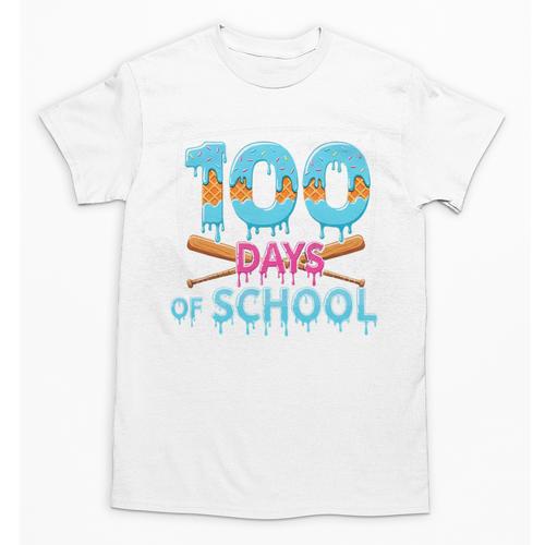 100 Days Of School Drip Ice Cream Baseball For Teacher Kids Premium Tri-Blend Unisex T-Shirt - Sportilla