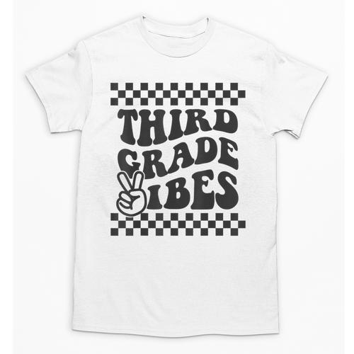 1st Day Of 3rd Grade Vibes Retro Girls Back To School Boys Unisex T-Shirt - Savourry