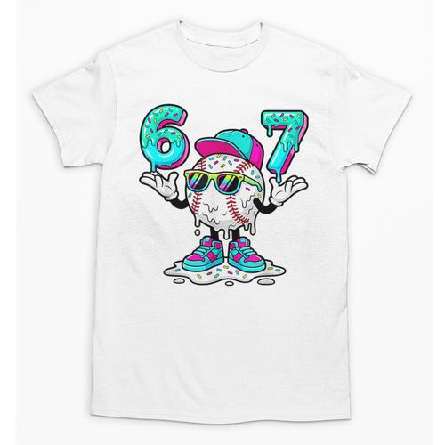 67 Baseball Drip Ice Cream 67 Baseball Men Boy Kids Unisex T-Shirt - Sportilla