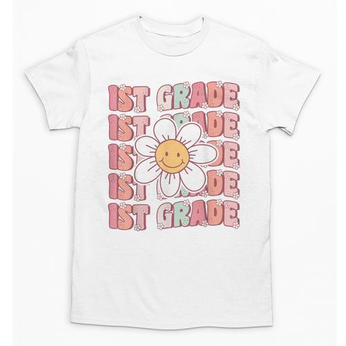 70s Groovy 1st Grade Back To School First Day Of First Grade Unisex T-Shirt - Savourry