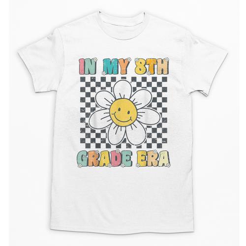 In My 8th Grade Era Retro Groovy Eighth Grade Back To School Unisex T-Shirt - Savourry
