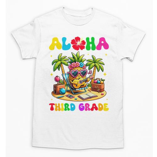 Aloha Third Grade Pineapple Hawaii Back To School Kids Girl Performance Unisex T-Shirt - Savourry
