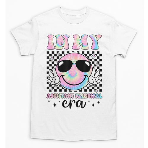 In My Assistant Principal Era Groovy Tie Dye Back To School Unisex T-Shirt - Savourry