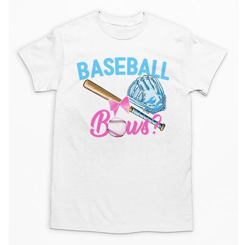 Baseball Or Bows Brother Loves You Gender Reveal Boy Or Girl Unisex T-Shirt - Sportilla