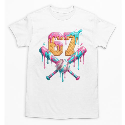 Baseball Drip 67 Six Seven Number 67 Player 67th Birthday Unisex T-Shirt - Sportilla