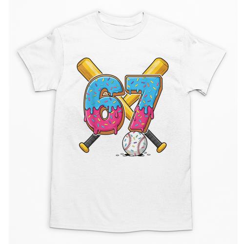 Baseball Drip Number 67 Player 67th Birthday Meme Gen Alpha Unisex T-Shirt - Sportilla
