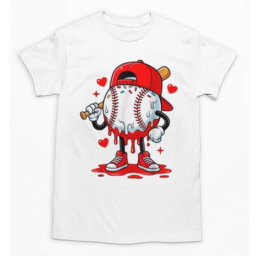 Baseball Drip Valentines Unisex T-Shirt - Sportilla