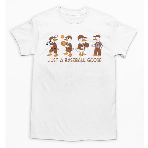Baseball Goose Baseball Silly Goose Game Day Sports Unisex T-Shirt - Sportilla
