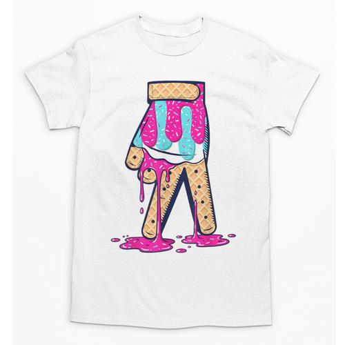 Baseball Ice Cream Drip Boys Glove Sprinkles Baseball Lover Unisex T-Shirt - Sportilla