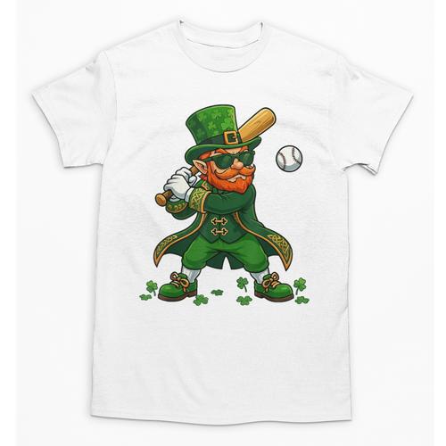 Baseball St Patricks Day Leprechaun Boys Girls Men Women Unisex T-Shirt - Sportilla
