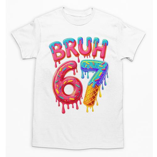 Bruh 67 Baseball Drip Number 67 Player 67th Birthday Unisex T-Shirt - Sportilla