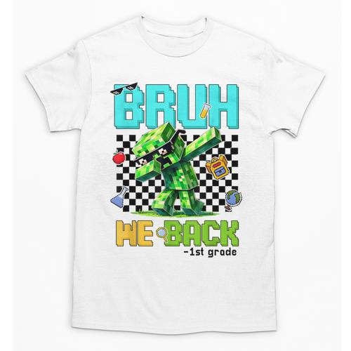 Bruh We Back 1st Grade Back To School Gamer Dabbing Boy Kids Unisex T-Shirt - Savourry
