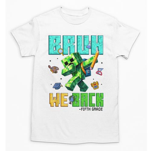 Bruh We Back 5th Grade Back To School Gamer Dabbing Boy Kids Unisex T-Shirt - Savourry