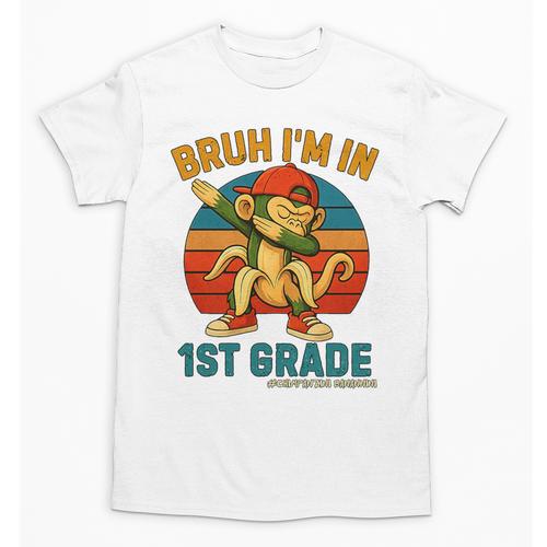 Bruh I’m In 1st Grade Italian Brainrot Meme Back To School Premium Tri-Blend Unisex T-Shirt - Savourry