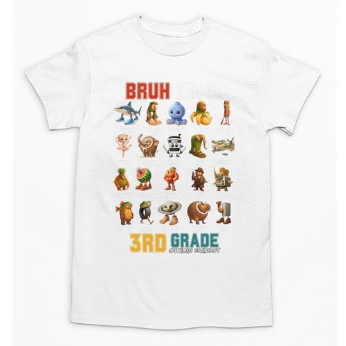 Bruh I’m In 3rd Grade Back To School Italian Brainrot Premium Tri-Blend Unisex T-Shirt - Savourry