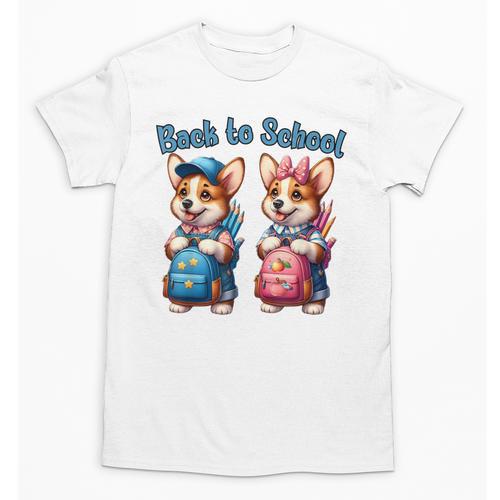 Corgi Dog Student To School Happy Back To School Unisex T-Shirt - Savourry