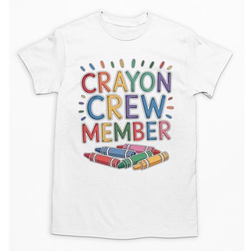 Crayon Crew Member Back To School Coloring Art Classes Unisex T-Shirt - Savourry