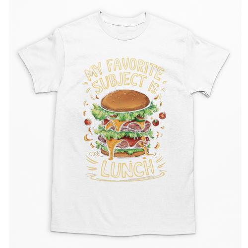 My Favorite Subject Is Lunch Hamburger Back To School Premium Tri-Blend Unisex T-Shirt - Savourry