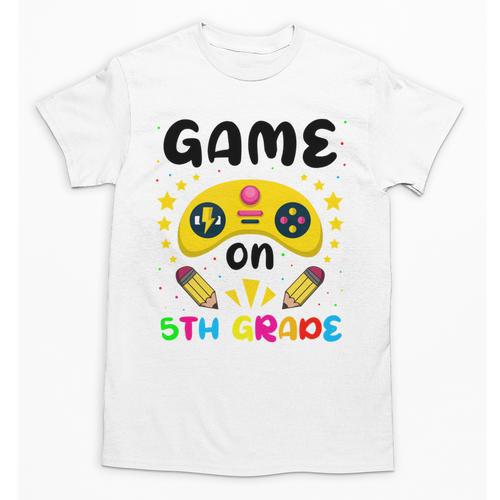 Game On 5th Grade Cute Video Gamer Back To School 20256Kids Unisex T-Shirt - Savourry