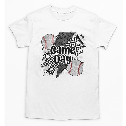 Game Day Baseball Retro Checkered Baseball Unisex T-Shirt - Sportilla