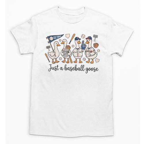 Game Day Just A Baseball Goose Cute Duck Team Sports Unisex T-Shirt - Sportilla