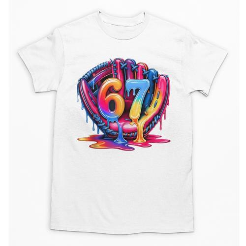 Gen Alpha Slang Ice Cream Drip Six Seven 67 Baseball Catcher Unisex T-Shirt - Sportilla