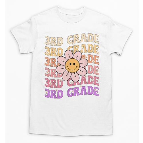 Groovy 3rd Grade Back To School Retro Groovy Third Grade Unisex T-Shirt - Savourry