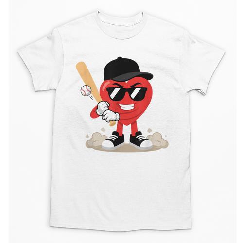 Heart Playing Baseball Valentine Baseball Unisex T-Shirt - Sportilla