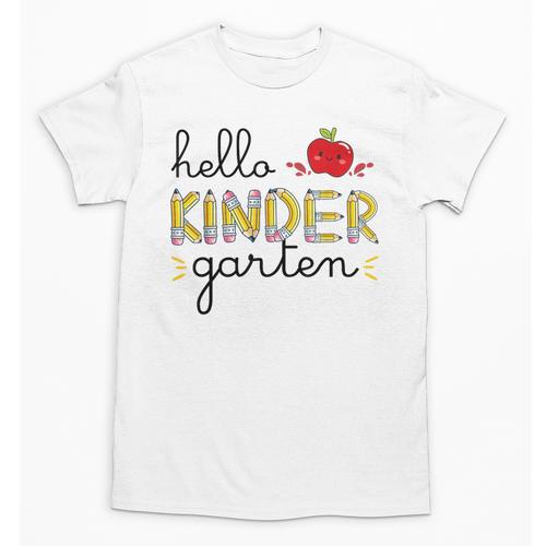 Hello Kindergarten Back To School Cute First Day Kids School Unisex T-Shirt - Savourry