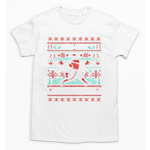 Ho Ho Homerun Baseball Ugly Christmas Sweater Party Hitter Unisex T-Shirt - Sportilla