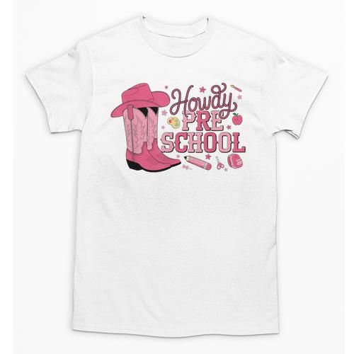 Howdy Preschool Back To School Western Cowboy Cowgirls Pre-K Unisex T-Shirt - Savourry