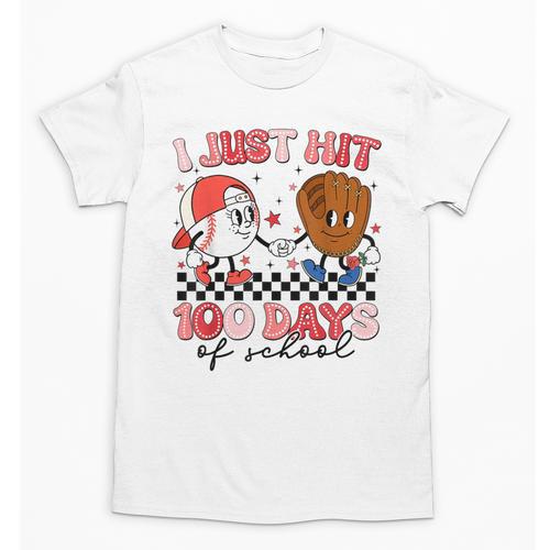 I Just Hit 100 Days Of School Baseball Boy Girl Teacher Unisex T-Shirt - Sportilla